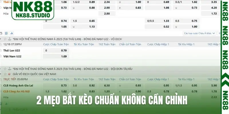 2 mẹo bắt kèo chuẩn không cần chỉnh
